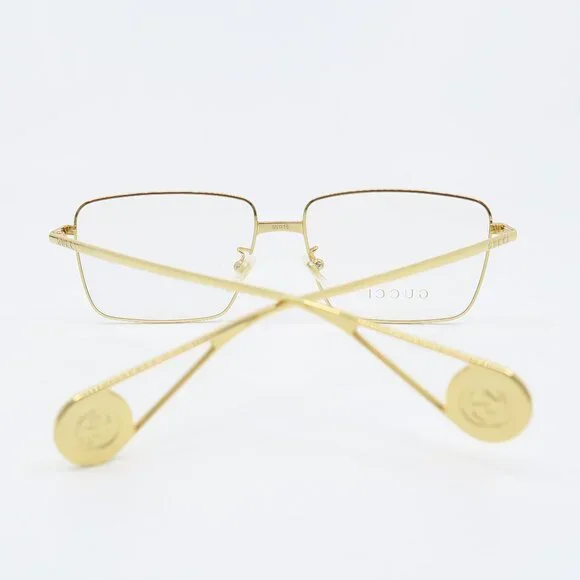 Gucci GG0439O 006 55mm Gold/Gold Metal, New Unisex Eyeglasses Frames. - Picture 7 of 8